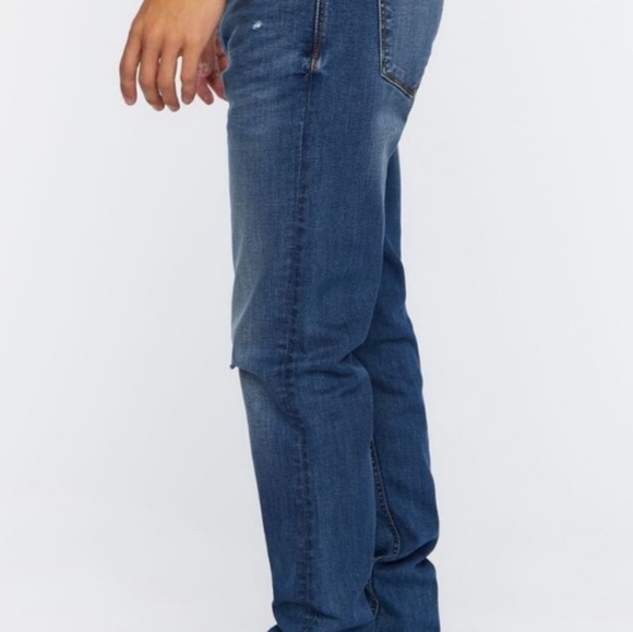 NWT Forever21 Mens Slim Fit Destructed Jeans - Picture 4 of 5